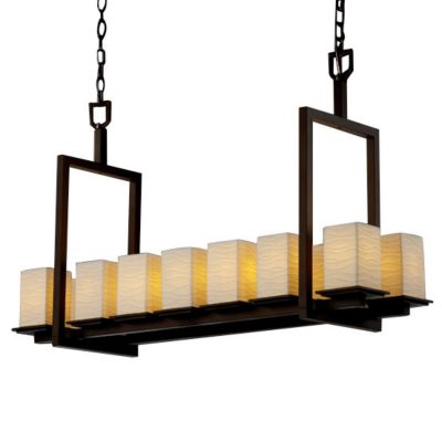 Limoges Montana 14 Light Linear Chandelier by Justice Design Group - Starlight Lighting USA and Canada